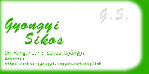 gyongyi sikos business card