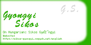 gyongyi sikos business card